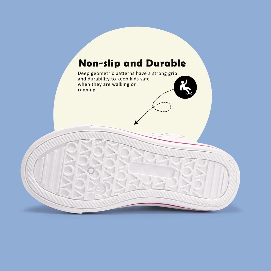 FUNKYMONEY Boys Girls Canvas Sneakers Casual Slip On Adjustable Hook and Loops Walking Shoes for Toddler/Little Kids - Image 4