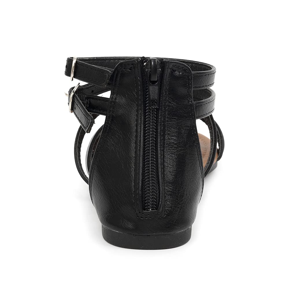 FUNKYMONKEY Girls Gladiator Strap Sandals Flat Fisherman Thong Cross Strappy Sandals - Image 4