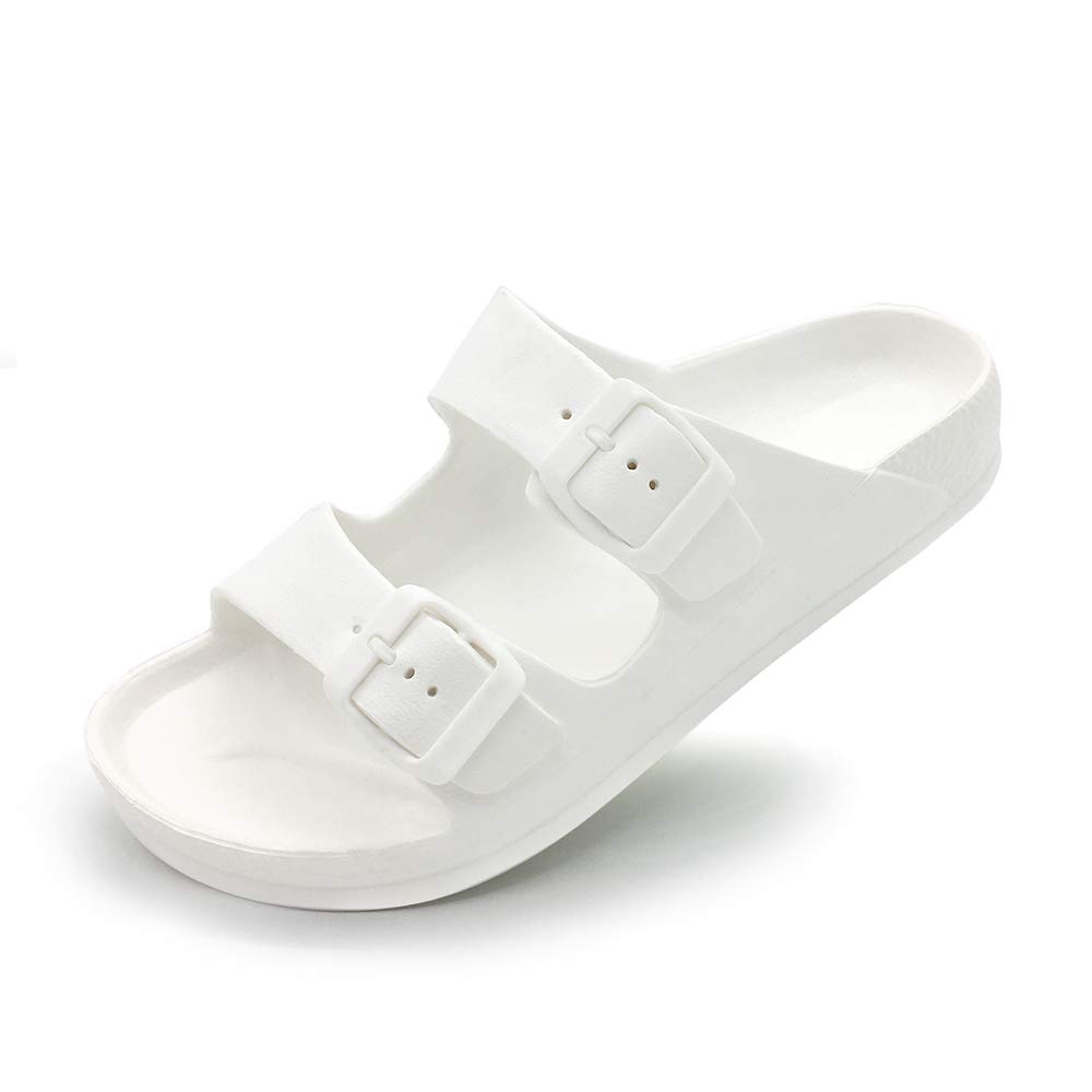 FUNKYMONKEY Men's Comfort Slides Double Buckle Adjustable EVA Flat Sandals - Image 4