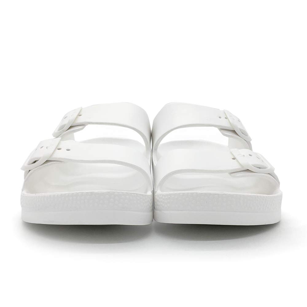 FUNKYMONKEY Men's Comfort Slides Double Buckle Adjustable EVA Flat Sandals - Image 5