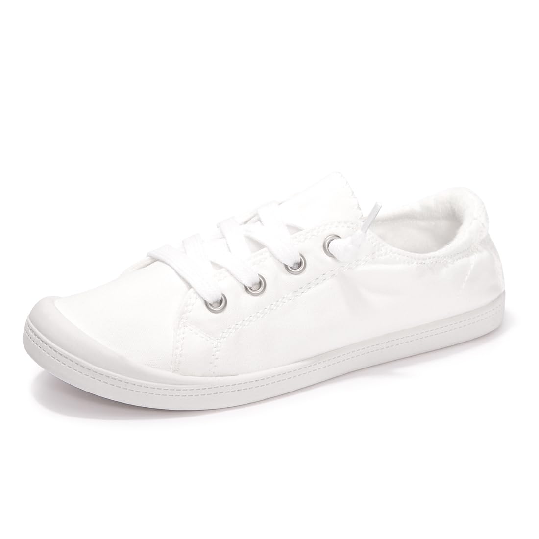 FUNKYMONKEY Shoes for Women, Comfort Low Top Canvas Slip On Sneakers Classic Casual Walking Shoes