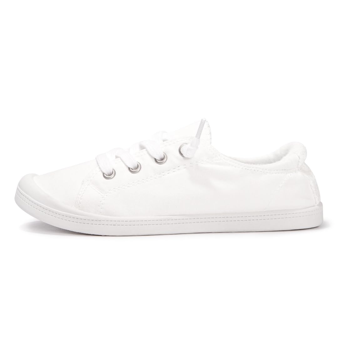 FUNKYMONKEY Shoes for Women, Comfort Low Top Canvas Slip On Sneakers Classic Casual Walking Shoes - Image 2