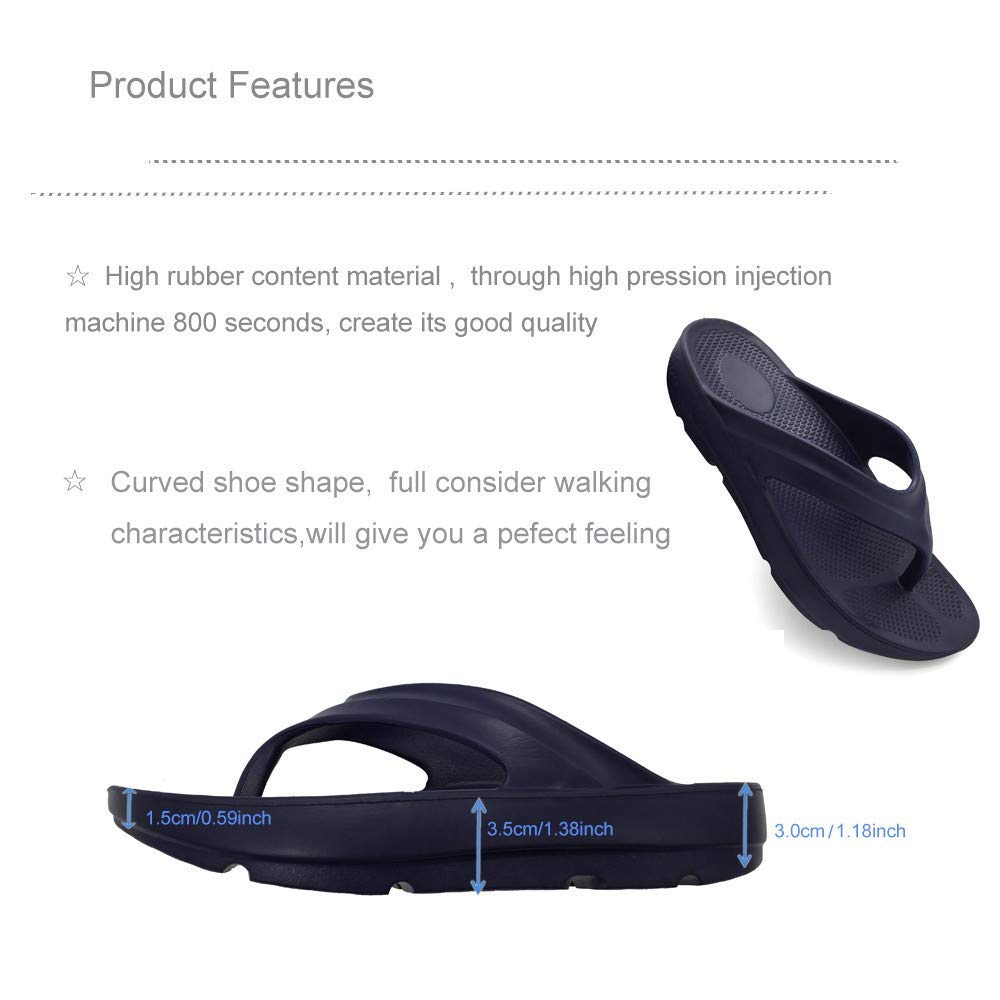 FUNKYMONKEY Women's Comfort Flip Flops with Arch Support - Lightweight EVA Thong Sandals for Walking, Beach, and Daily Wear - Cushioned Footbed & Anti-Slip Sole - Image 6