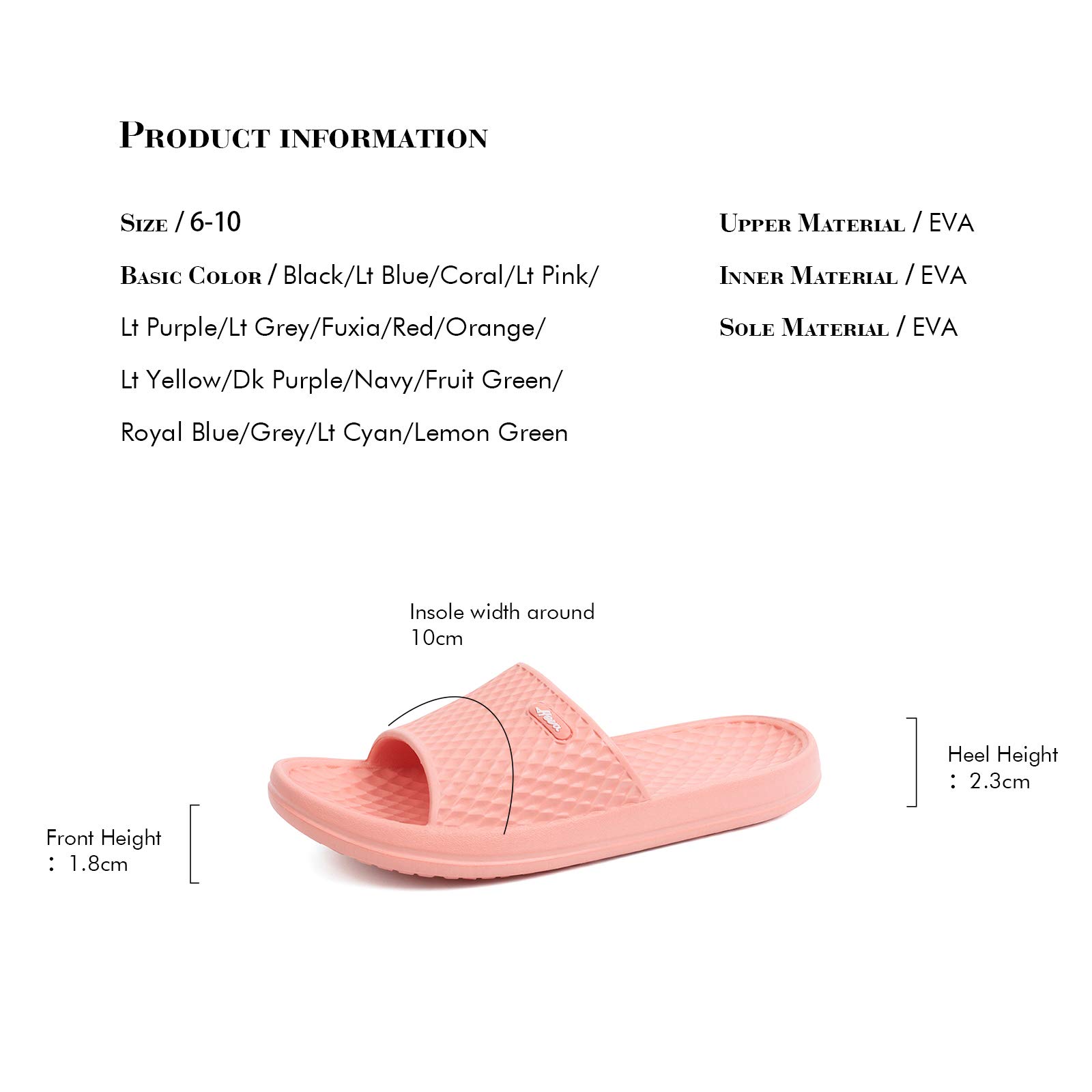 FUNKYMONKEY Womens Bathroom Shower Slippers Indoor Home Beach Non Slip Sandal - Image 6